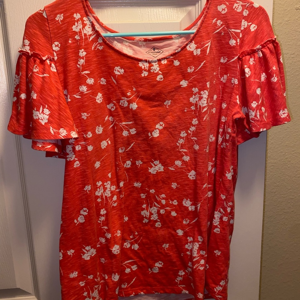 Poppy floral St. John’s Bay blouse